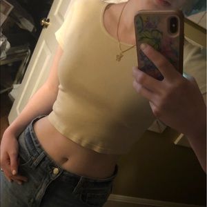 J. Galt yellow crop top